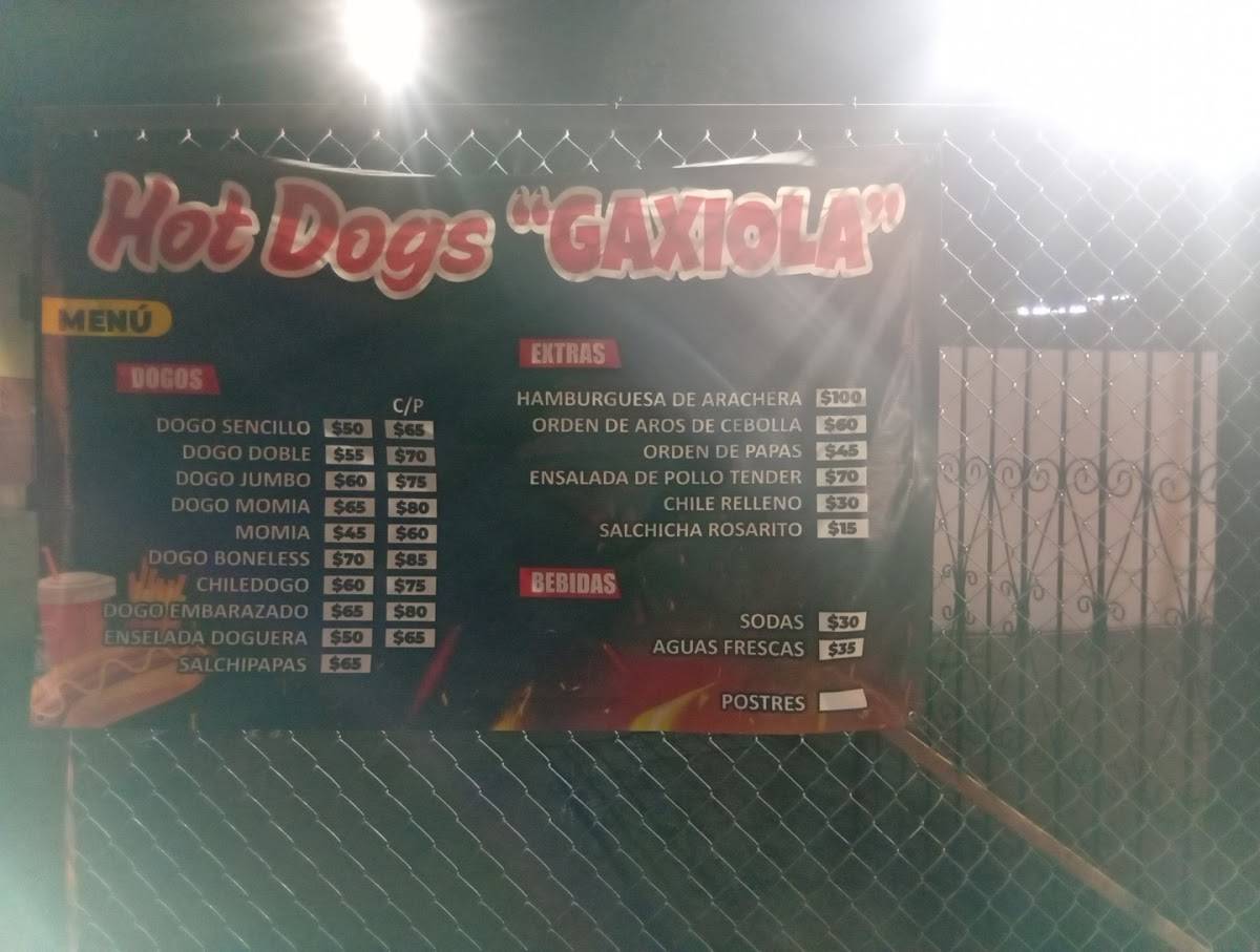 DOGOS GAXIOLA меню