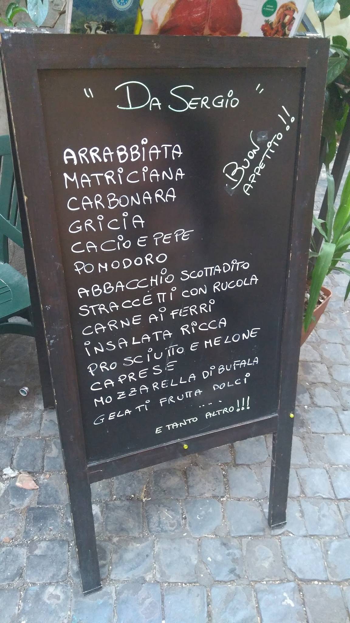 Da Sergio меню