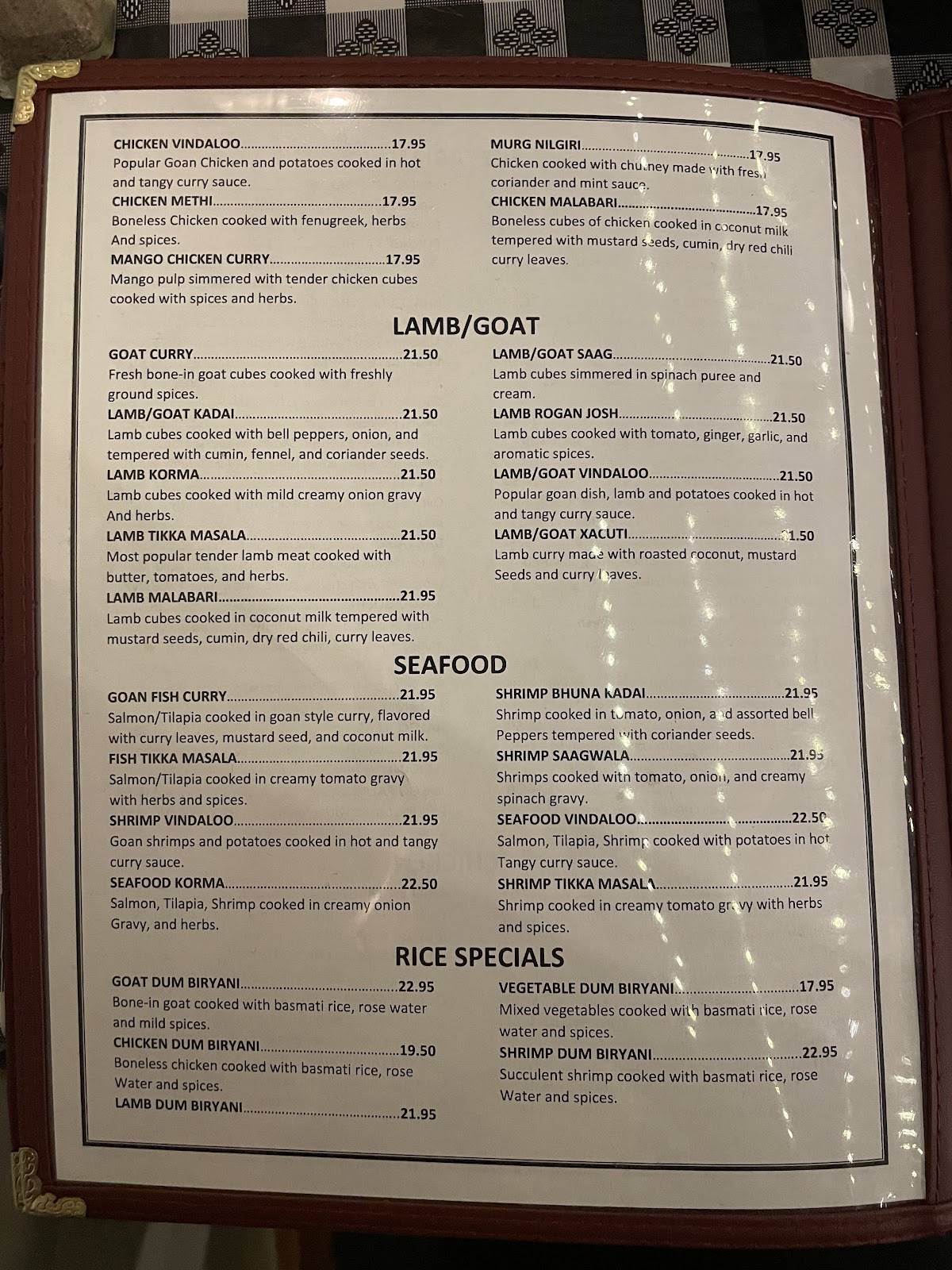 Darbar - Indian Restaurant (Halal Food) меню