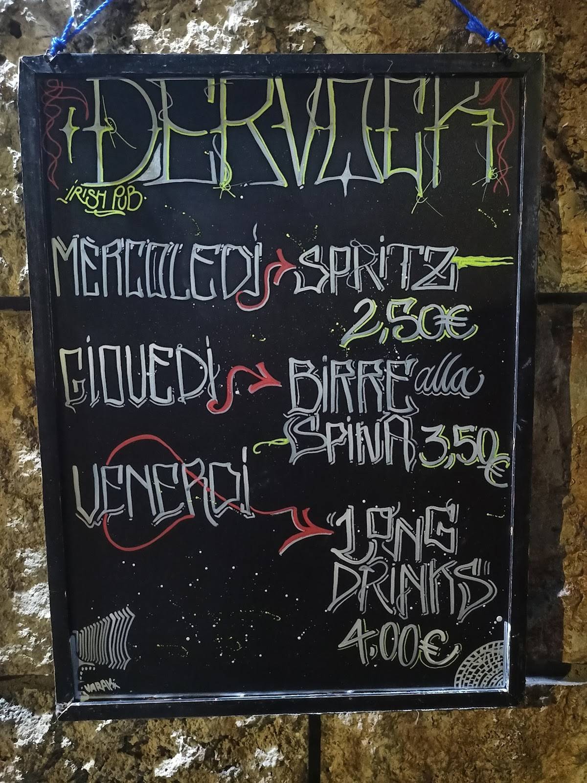 Irish Pub Dervock Ristorante Montesacro меню