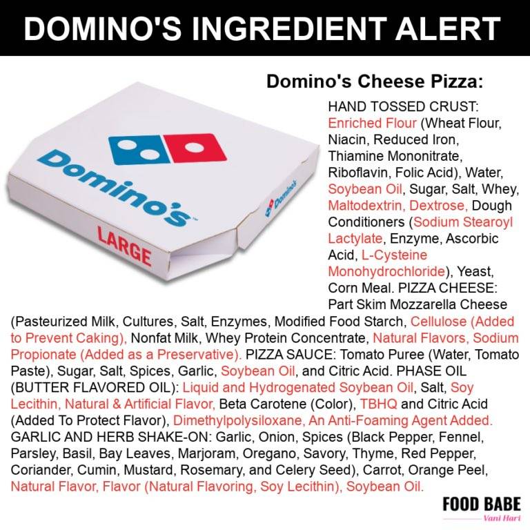Domino's Pizza меню