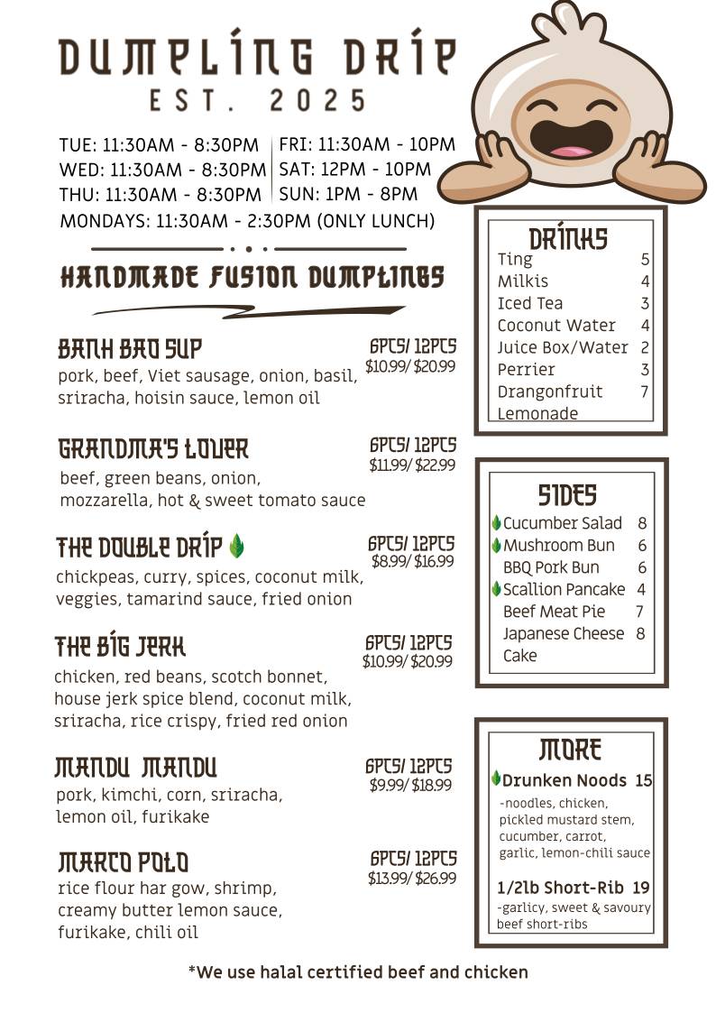 Dumpling Drip меню