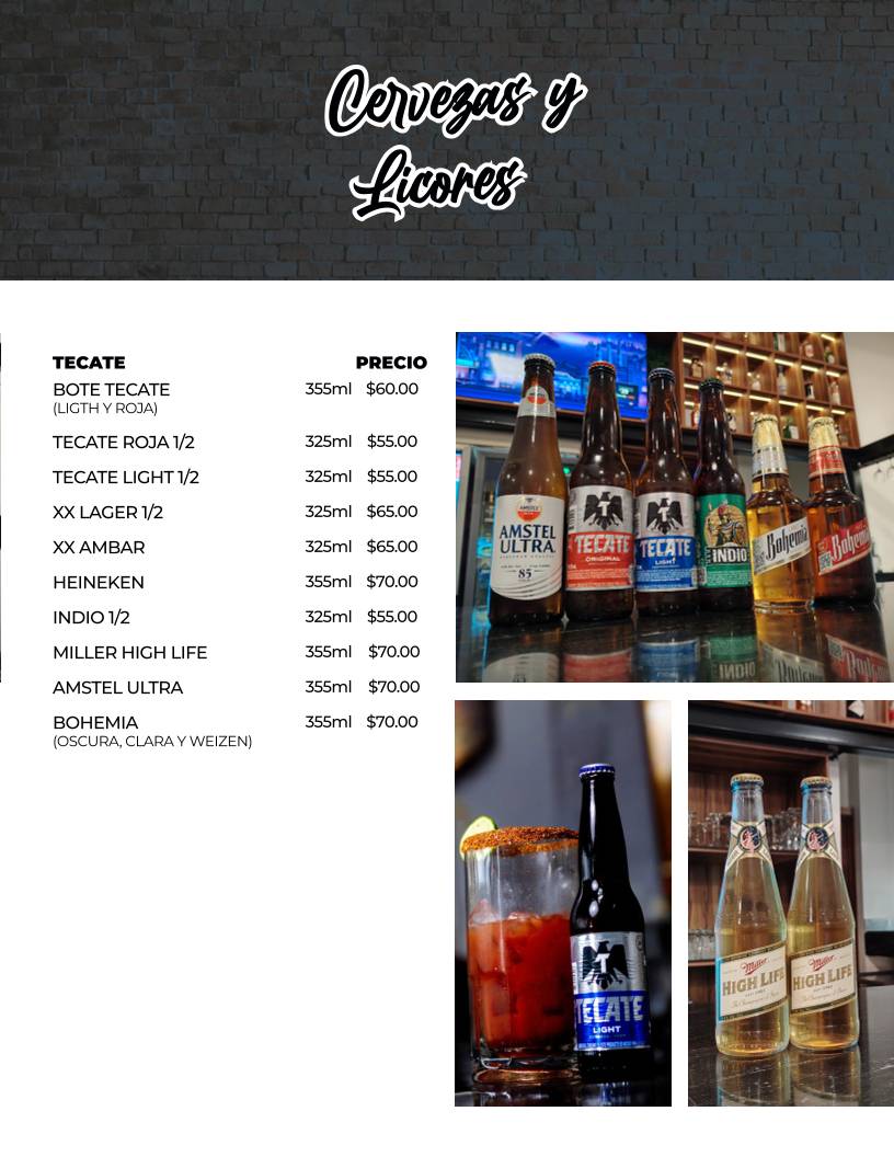 El Güero Rocha Restaurante меню