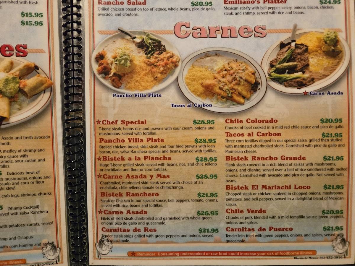 El Rancho Viejo Ridgefield меню