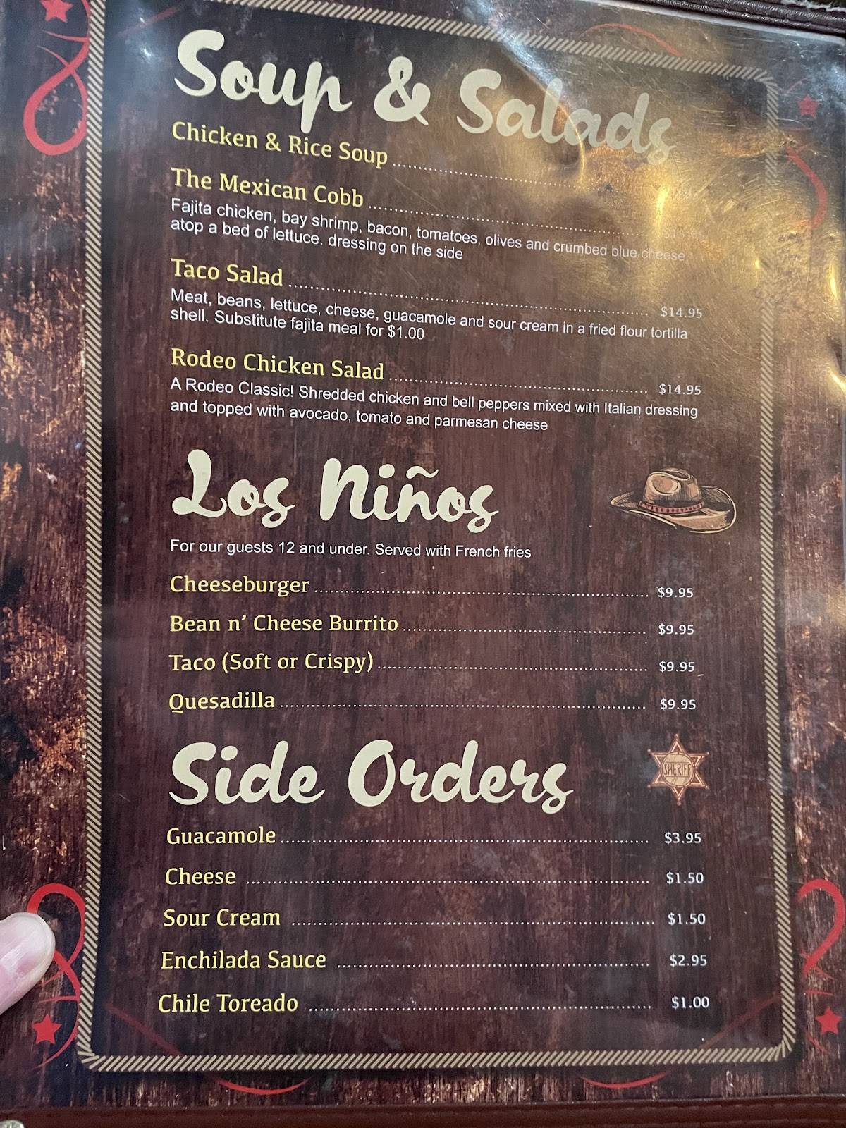 El Rodeo меню