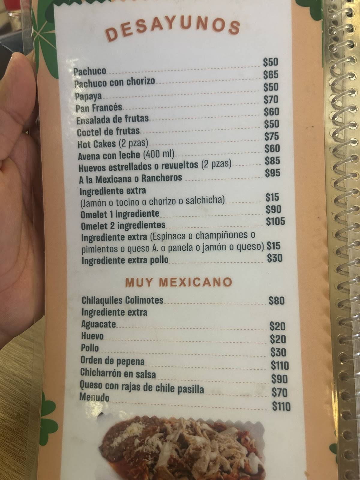 El Trébol меню