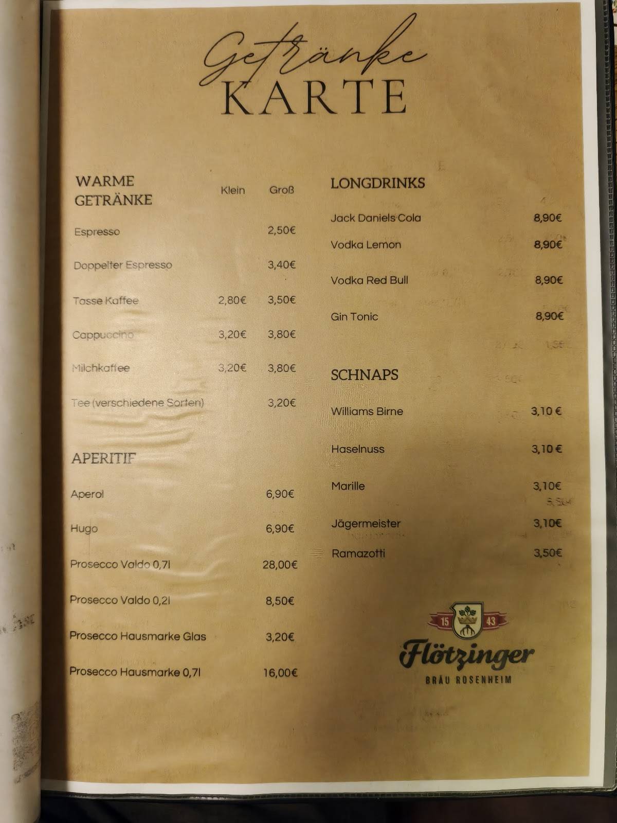 FISCHKÜCHE Rosenheim меню