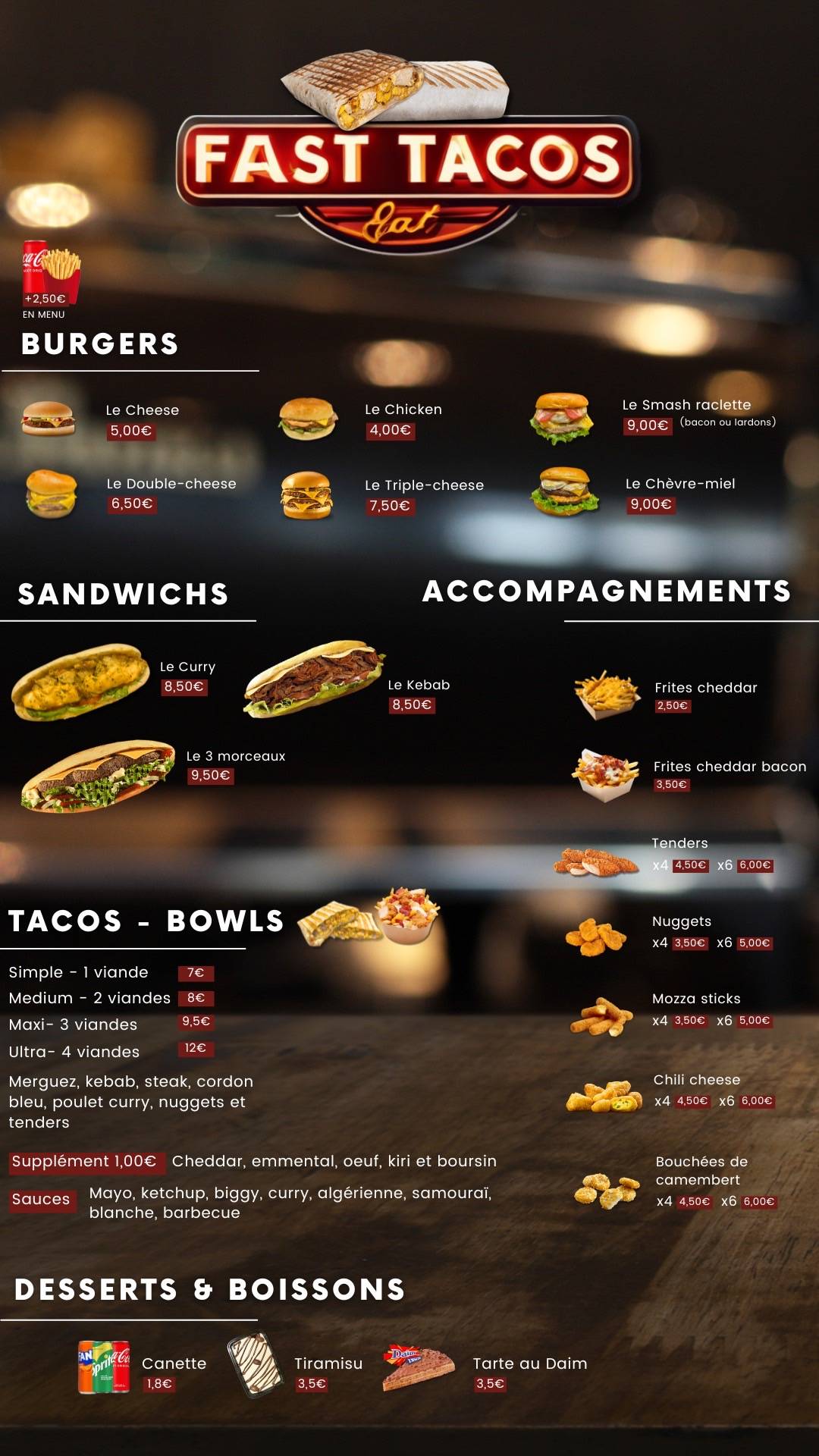 Fast Tacos меню