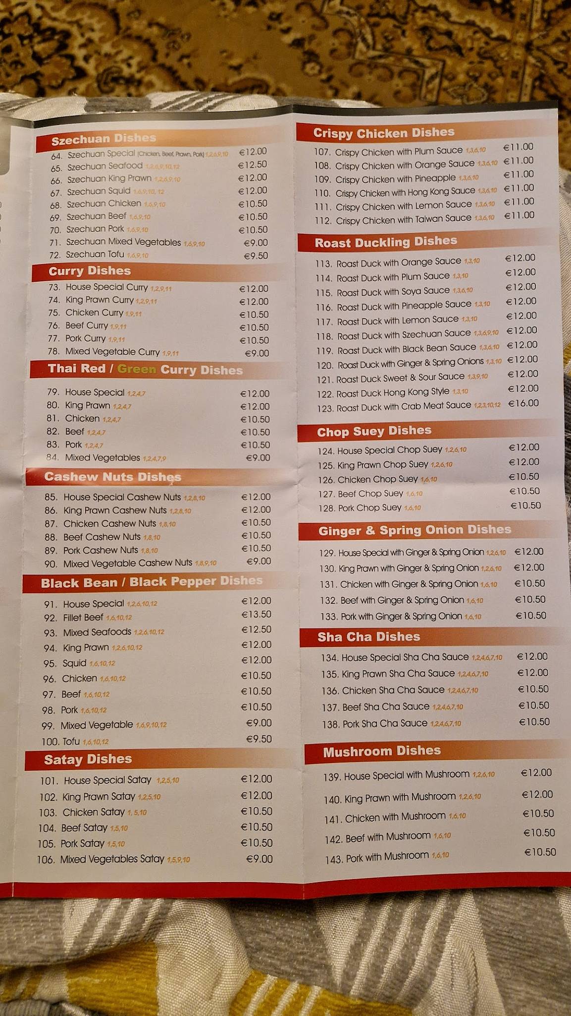 Wok Inn меню