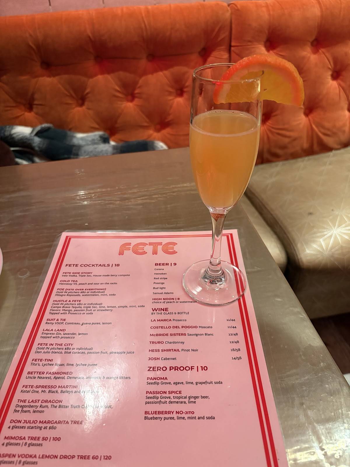 Fete меню