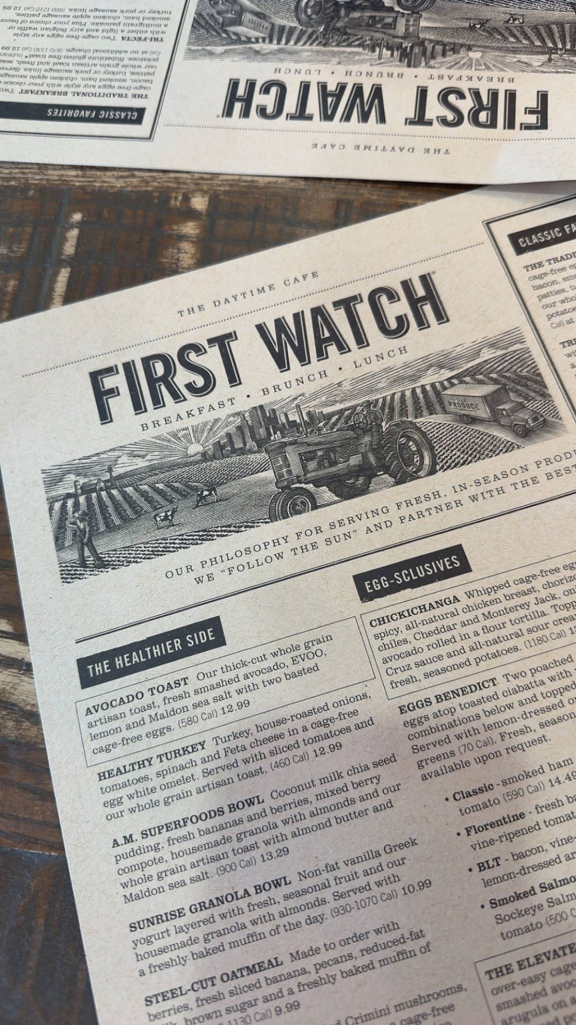 First Watch меню
