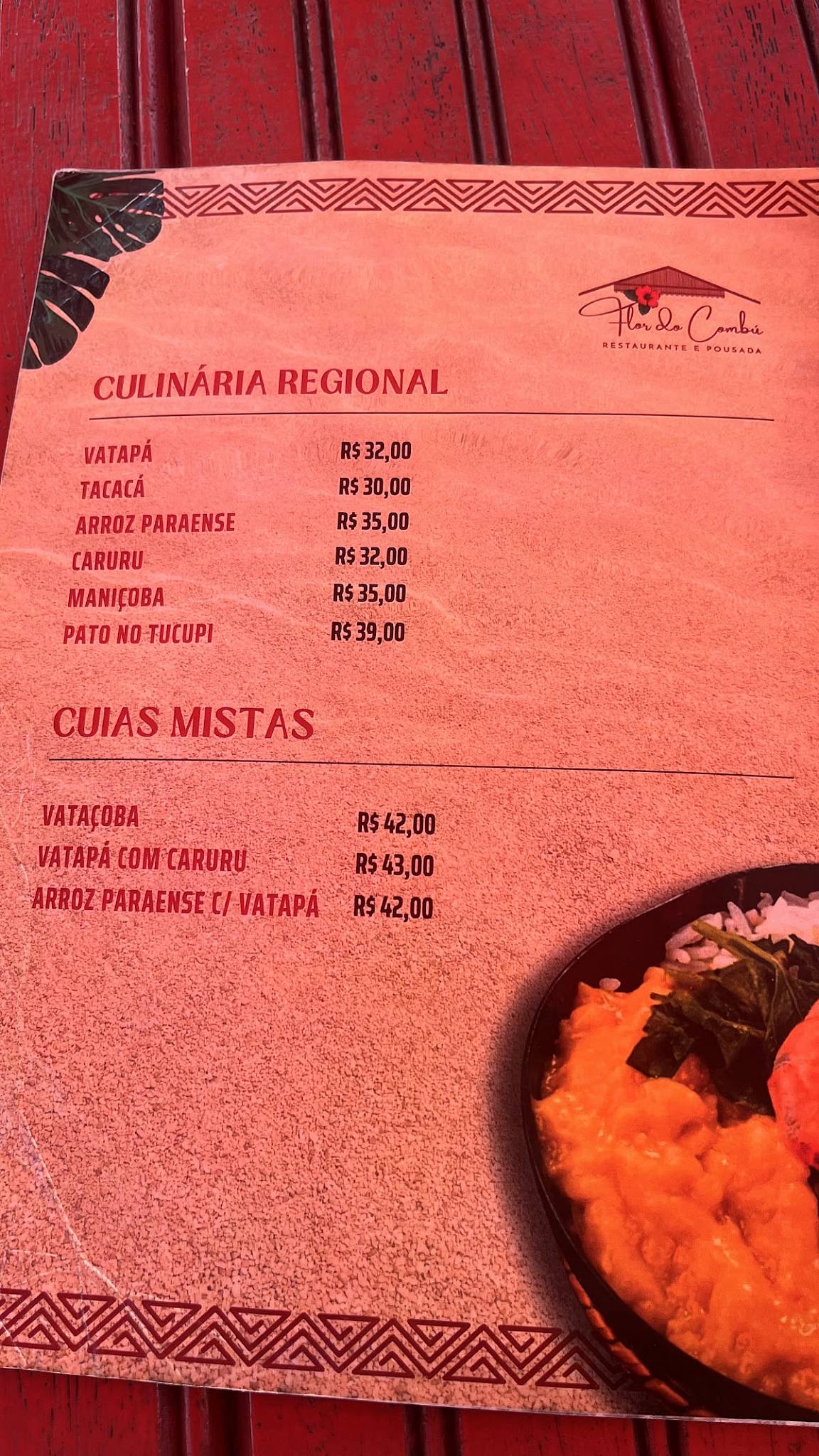 Flor do Combú меню