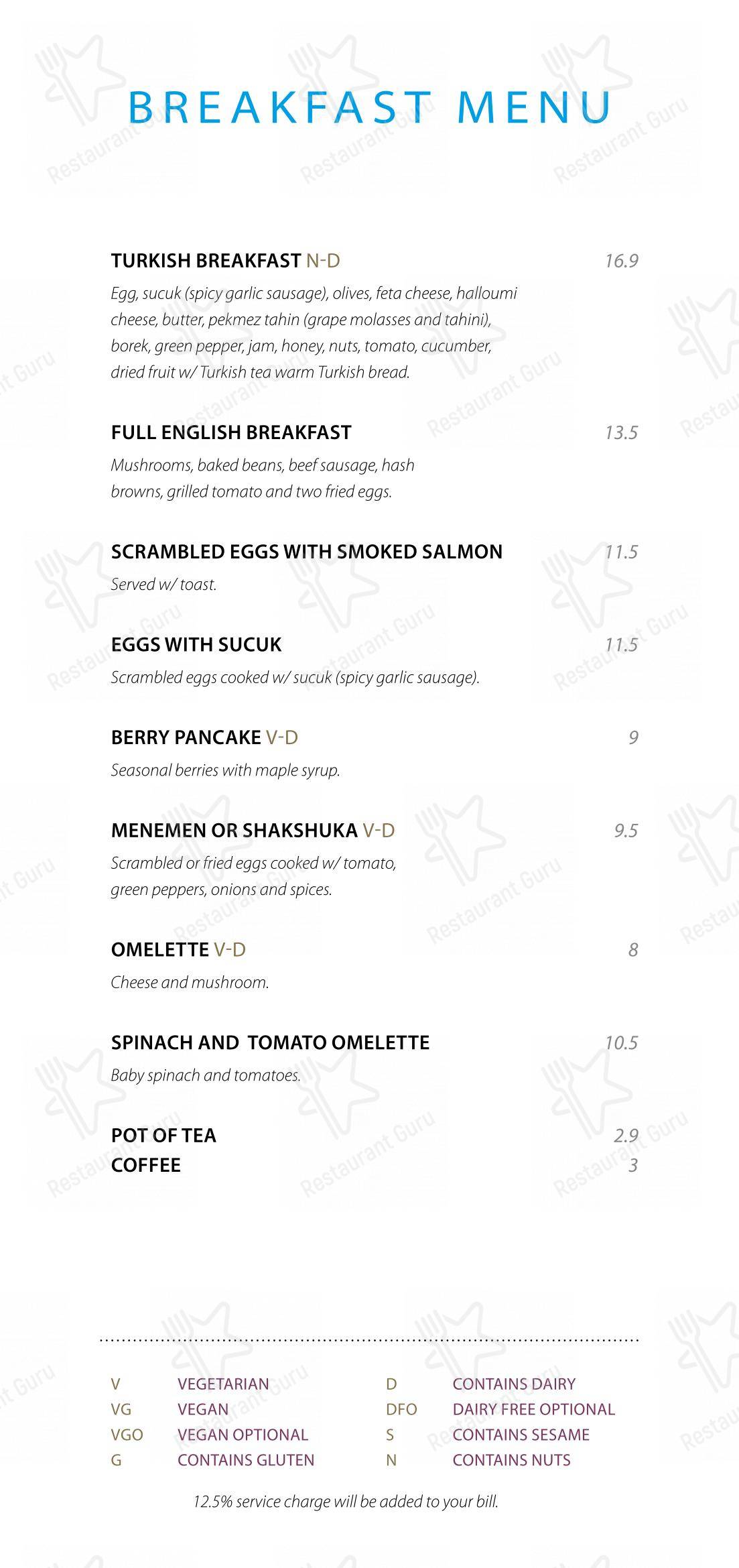 Wine Menu ресторана Fora Restaurant в Лондоне