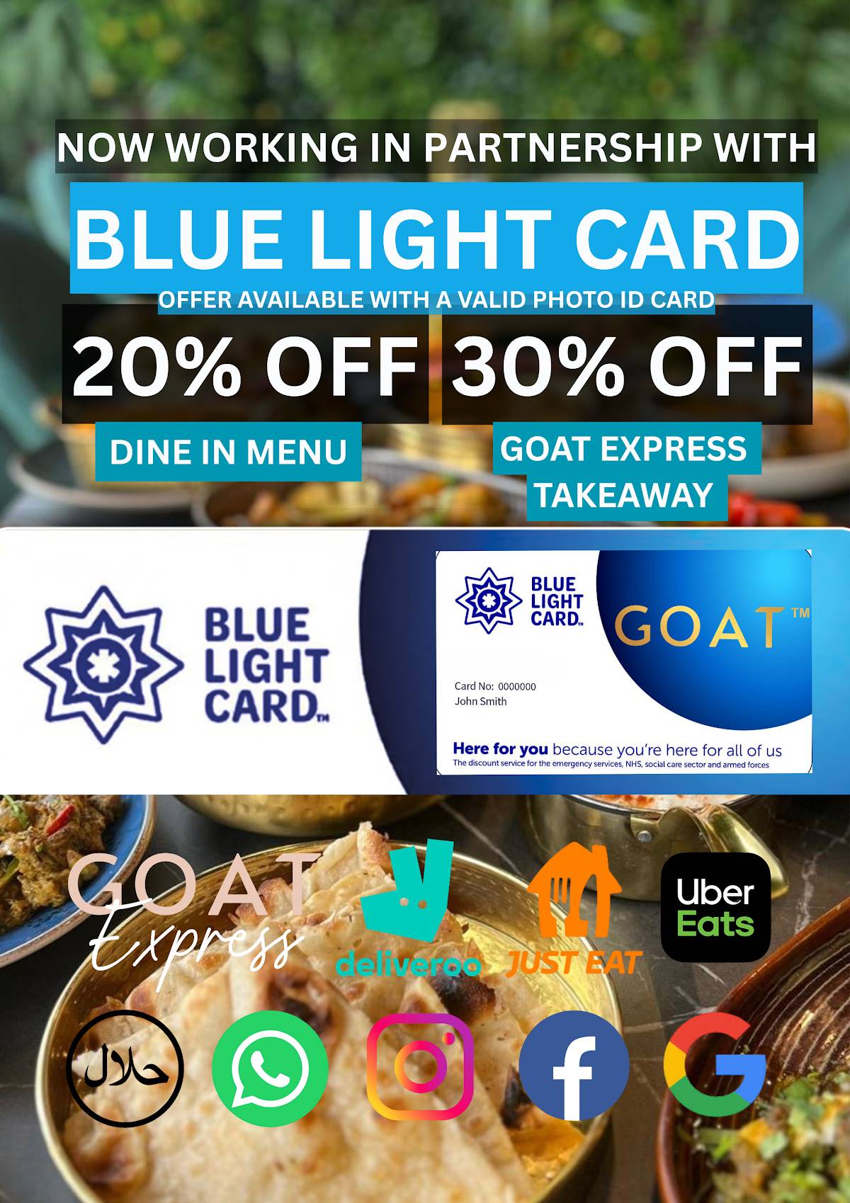 GOAT Brasserie & Lounge меню