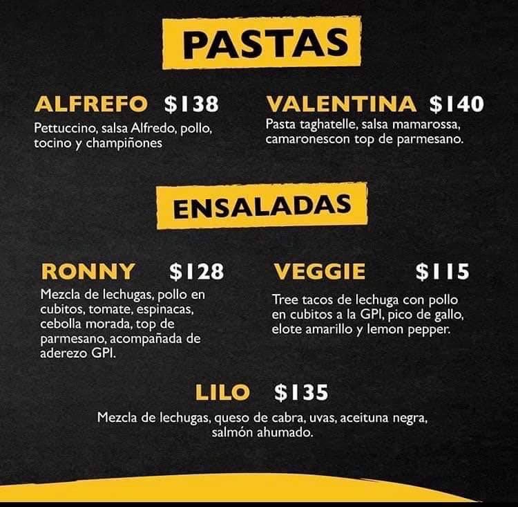 GPI Pizza меню