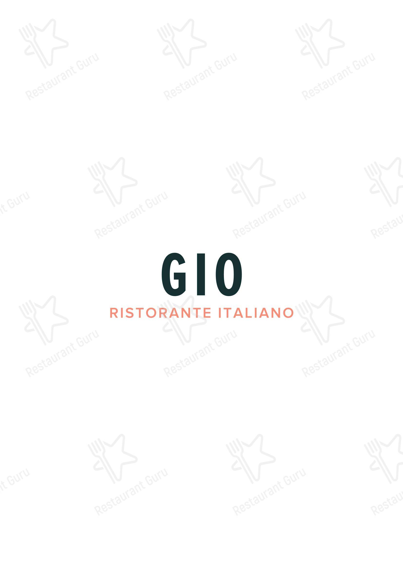 Меню напитков ресторана Gio Ristorante