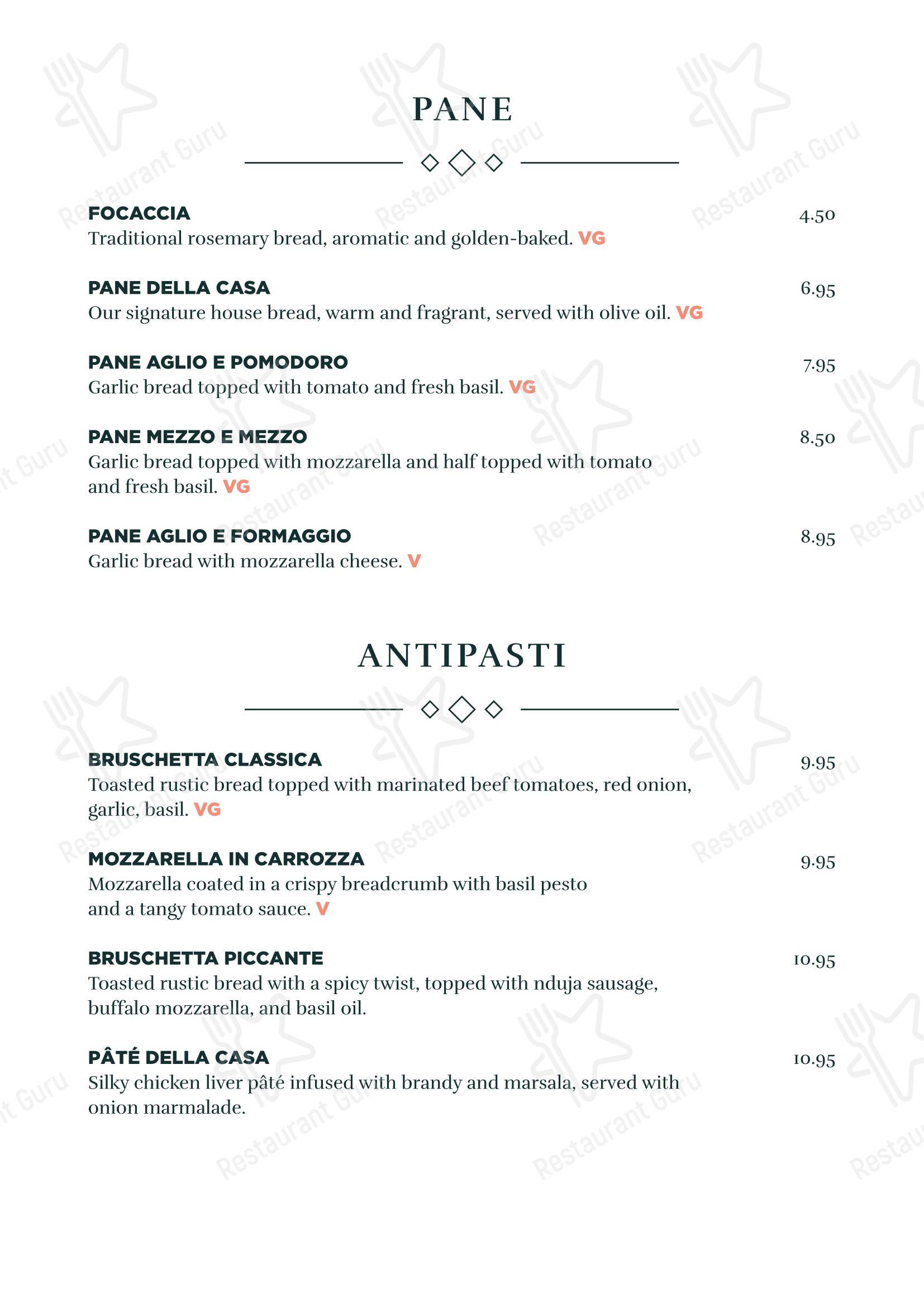 Gio Ristorante в Манчестере - Меню напитков