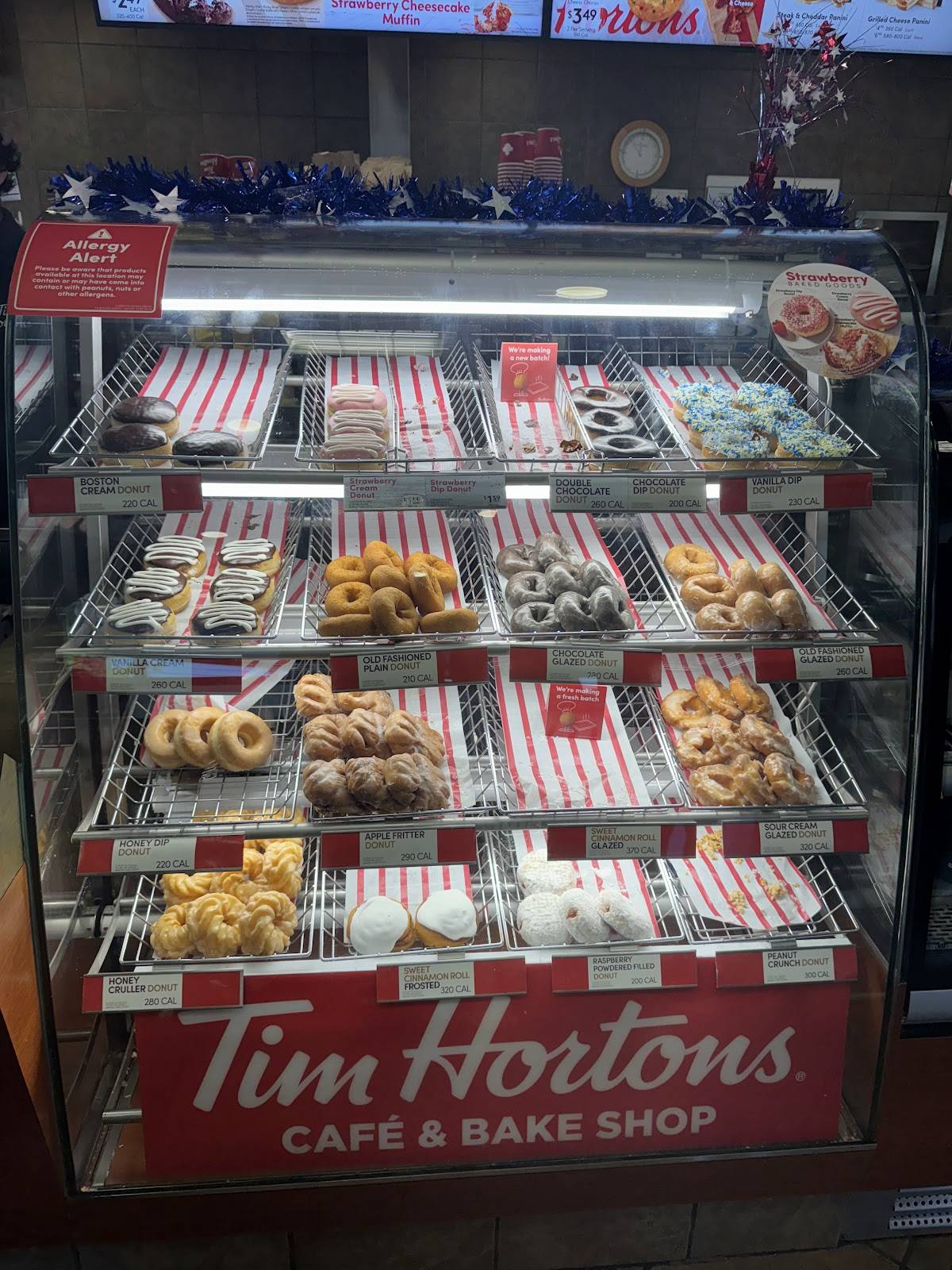 Tim Hortons меню