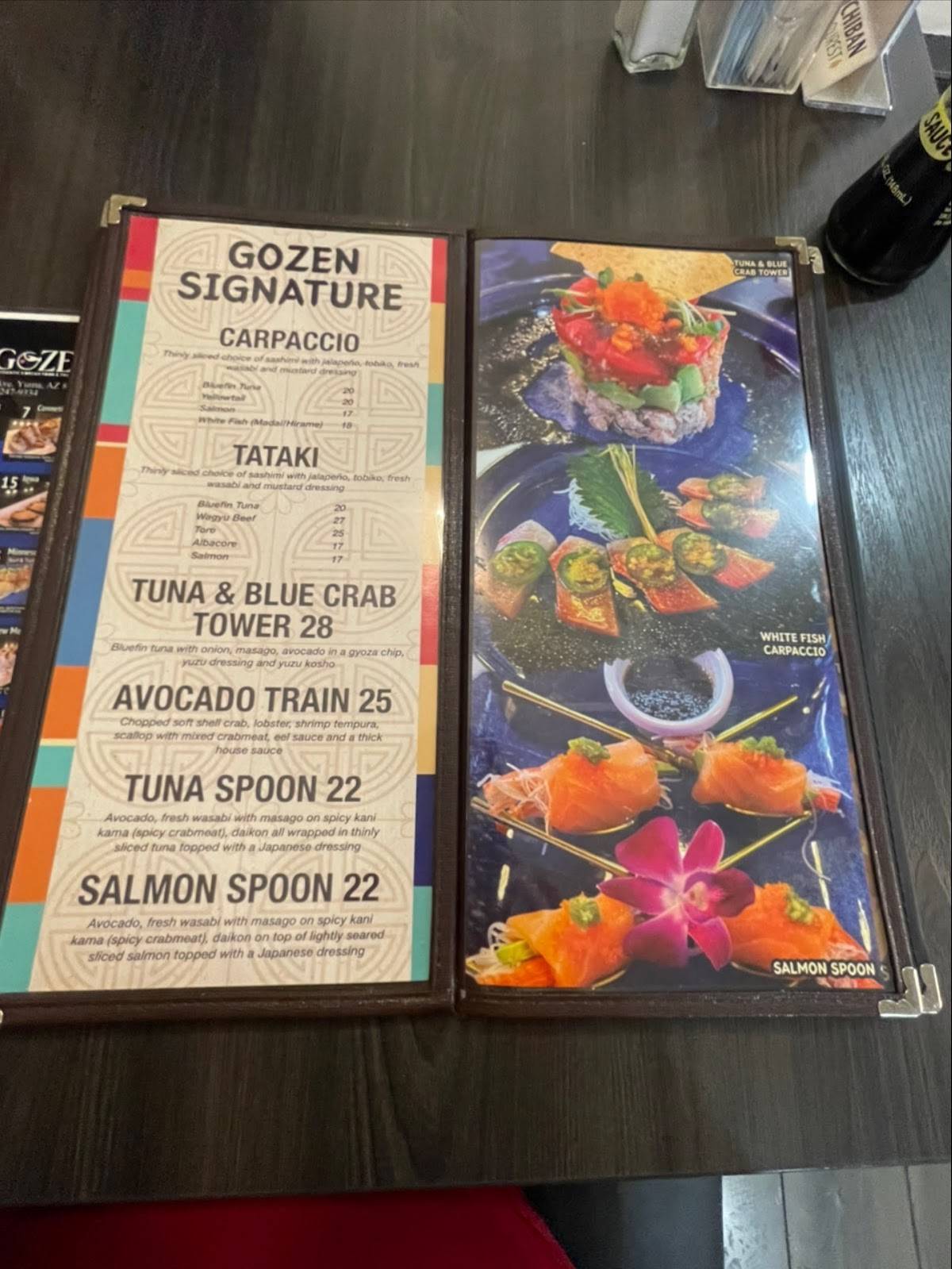 Gozen меню