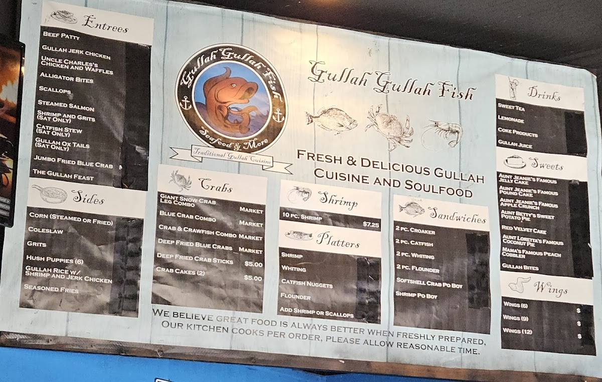 Gullah Gullah Fish меню