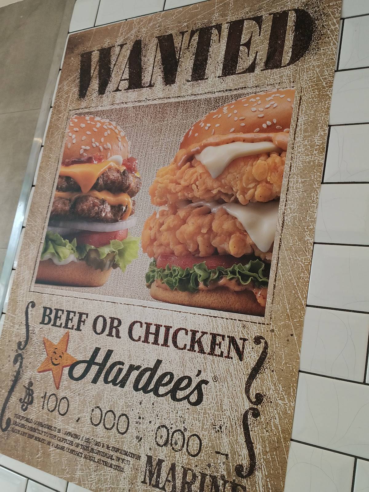 Hardee's меню