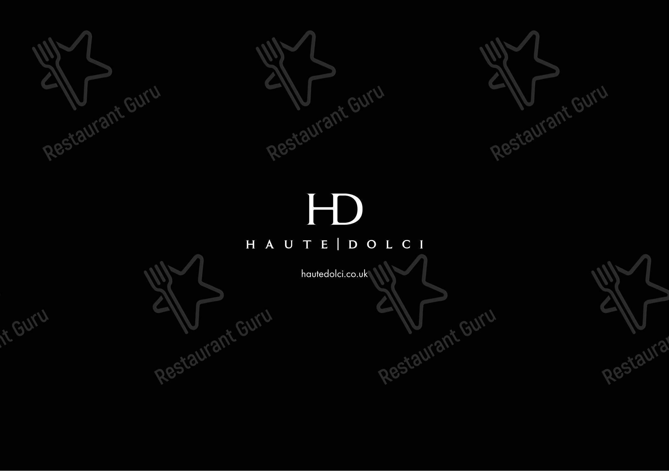 Меню ресторана Haute Dolci At The O2