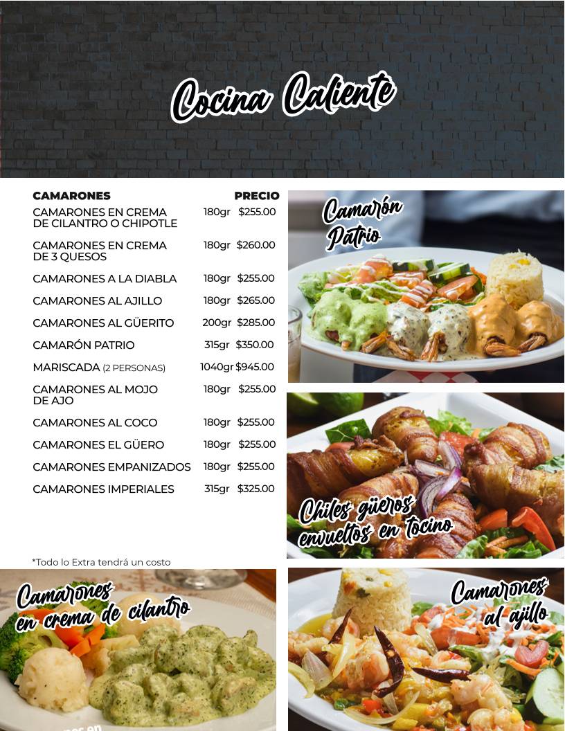 El Güero Rocha Restaurante меню