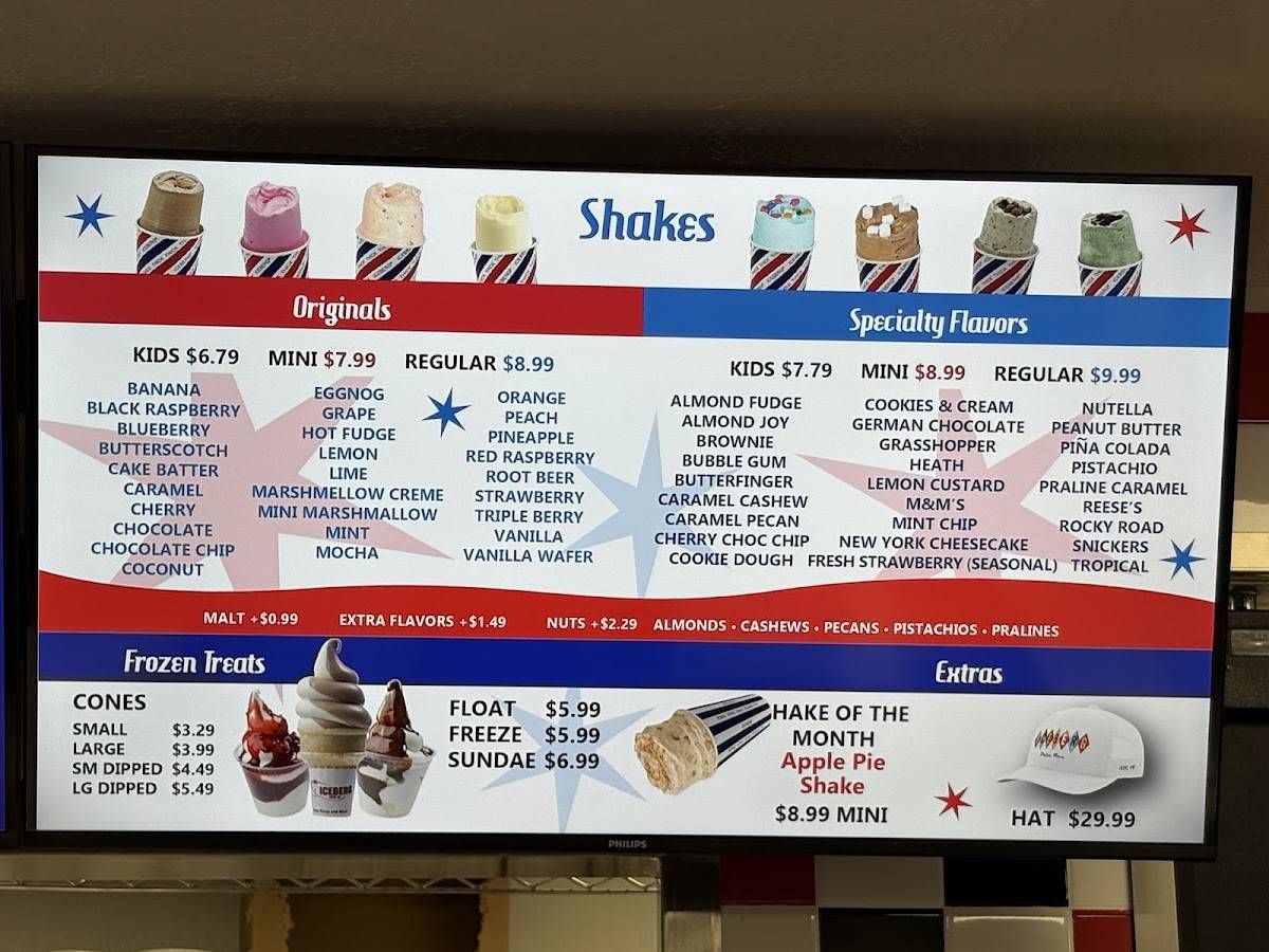 Iceberg Drive Inn - Springdale меню