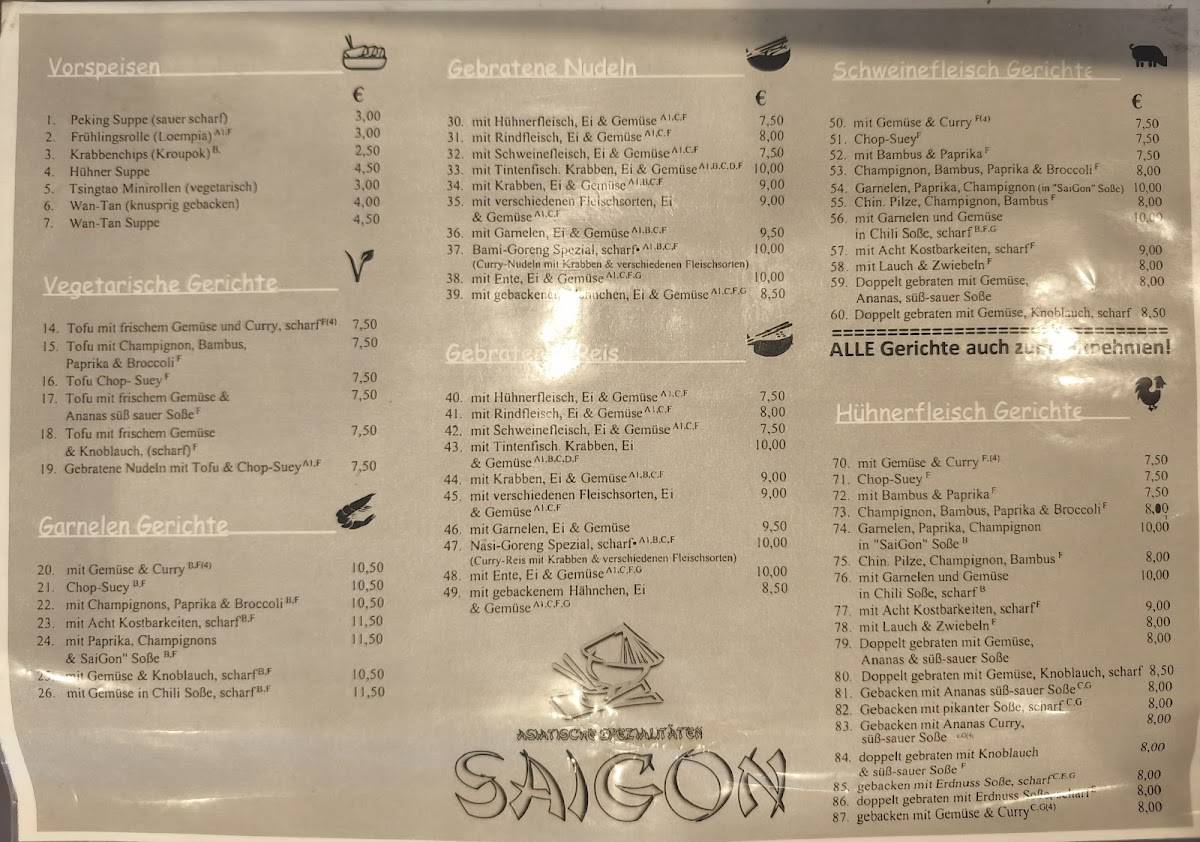 Imbiss Saigon меню