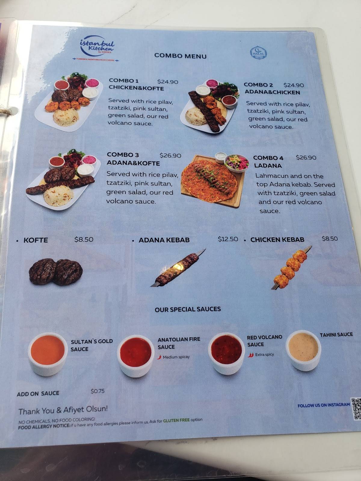 Istanbul Kitchen меню