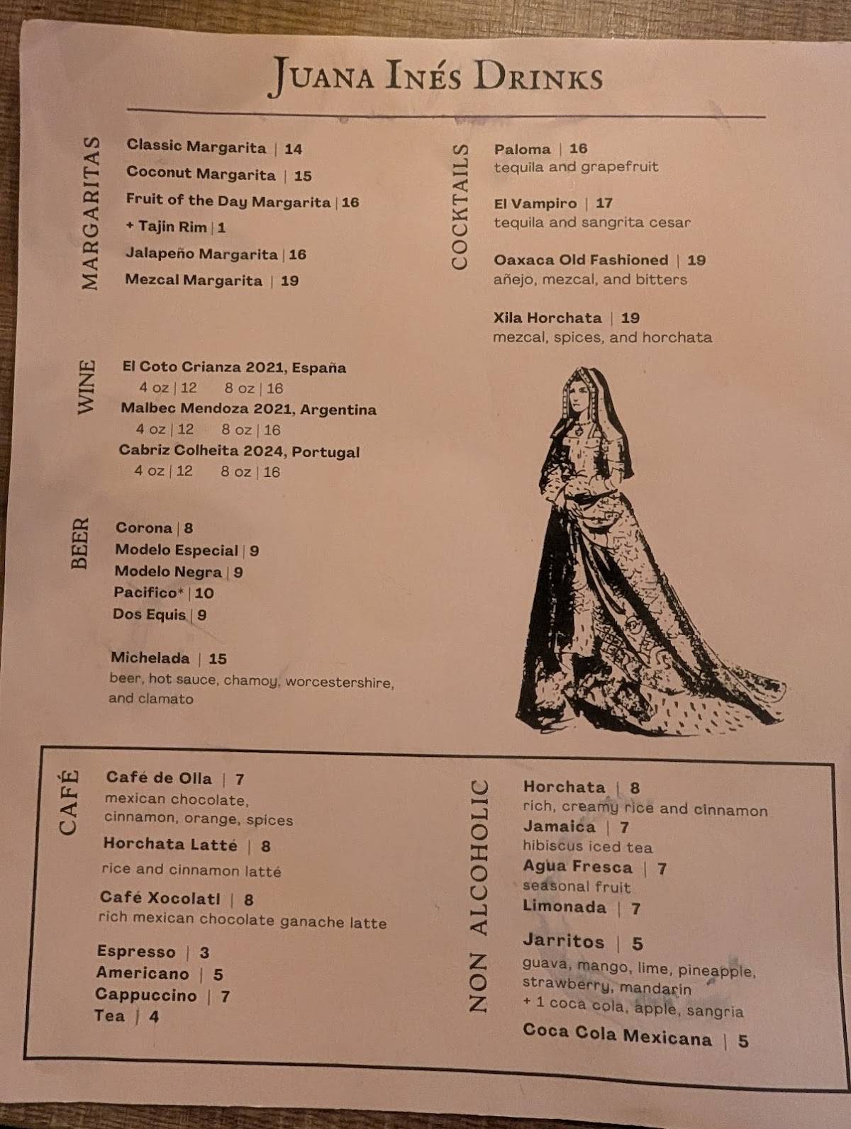 Juana Ines Mexican Restaurant меню