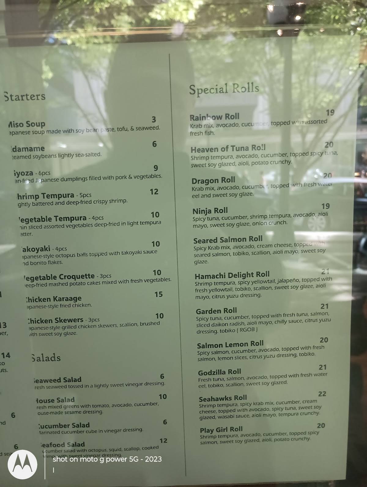 KAS SUSHI меню