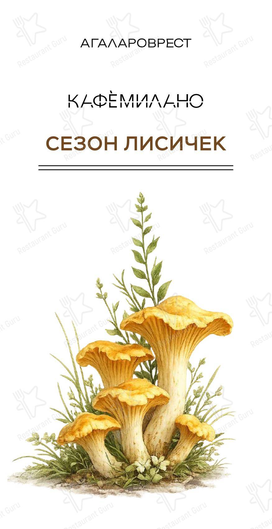 Кафемилано в Zakharovo Village - 菜单