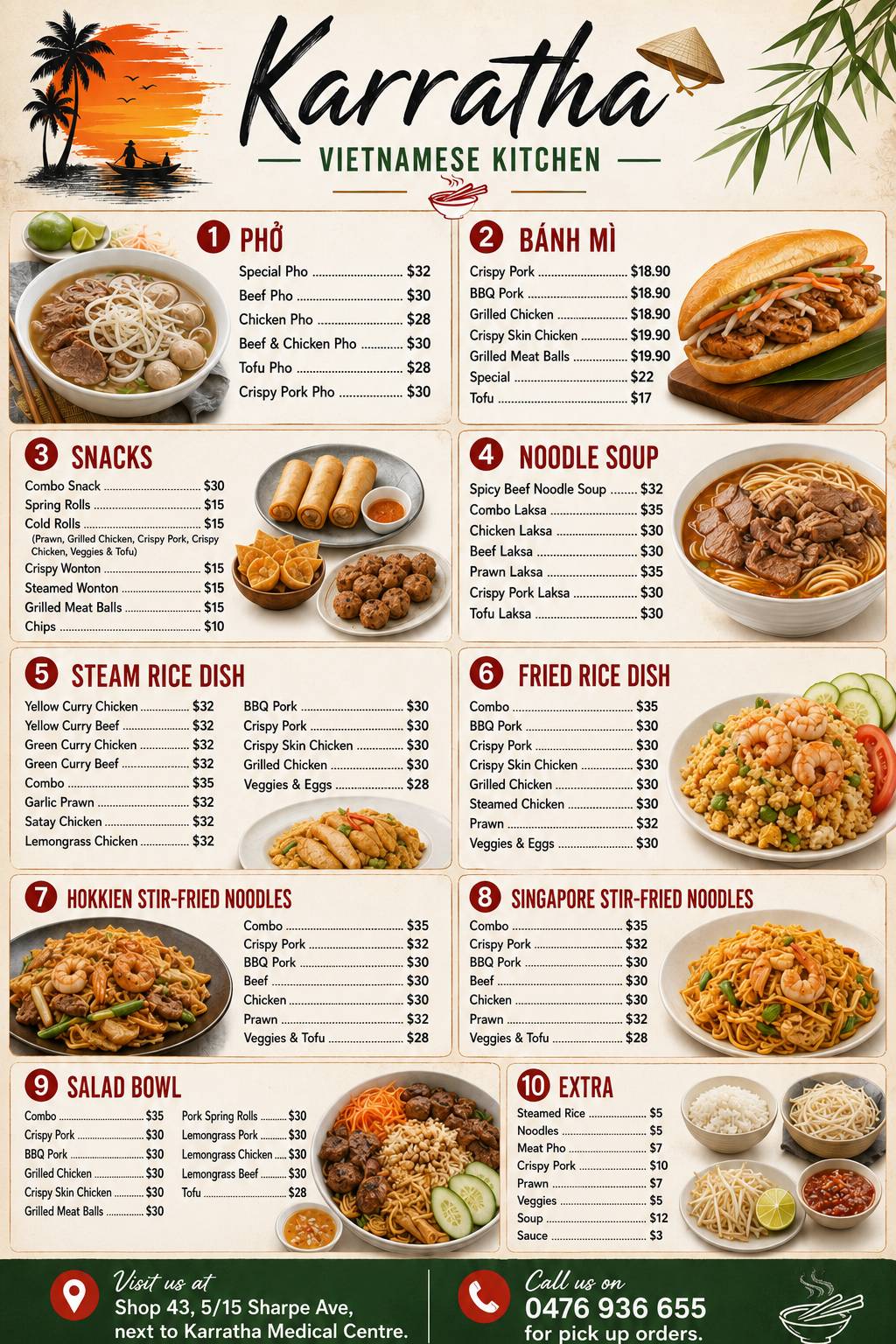 Karratha Vietnamese Kitchen меню