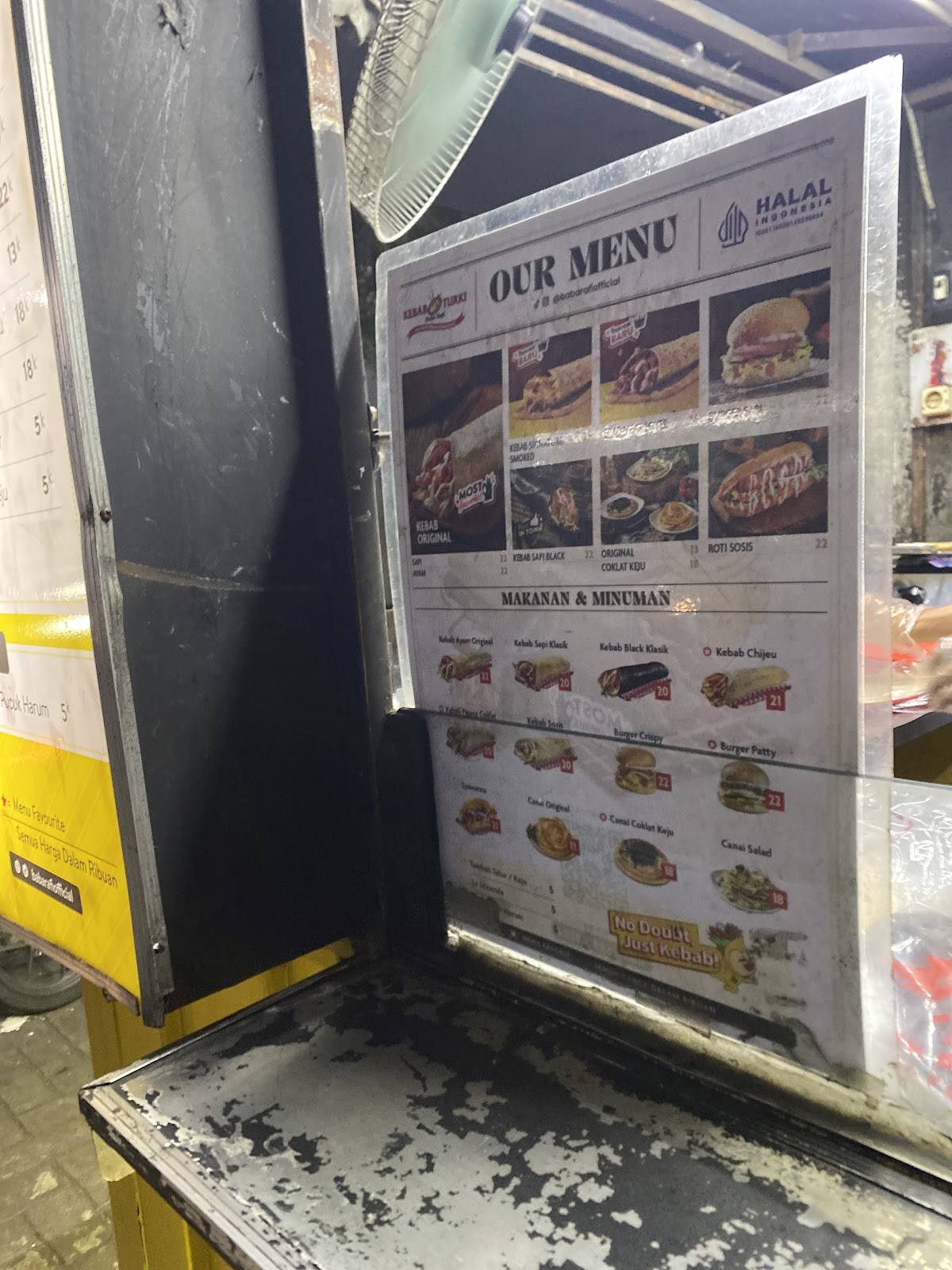 Kebab Turki Baba Rafi - SPBU Godean KM 7,8 (Gesikan Klajuran) меню