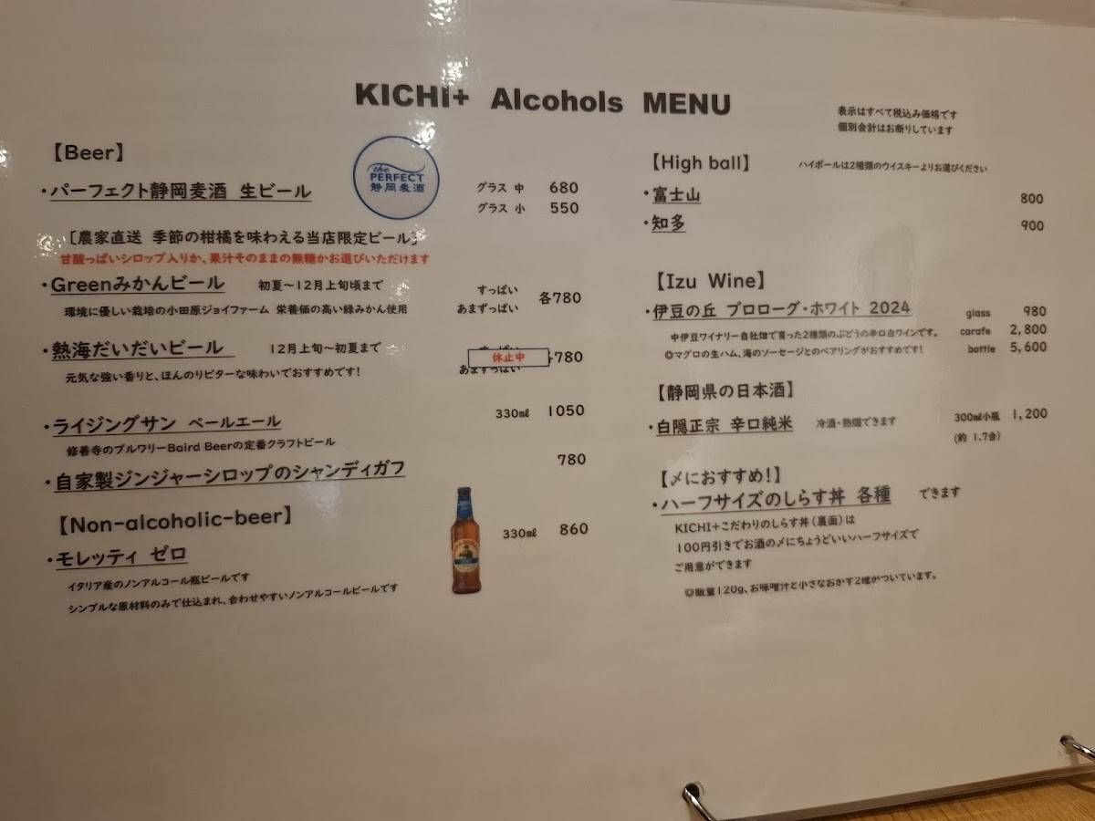 Kichi Plus меню