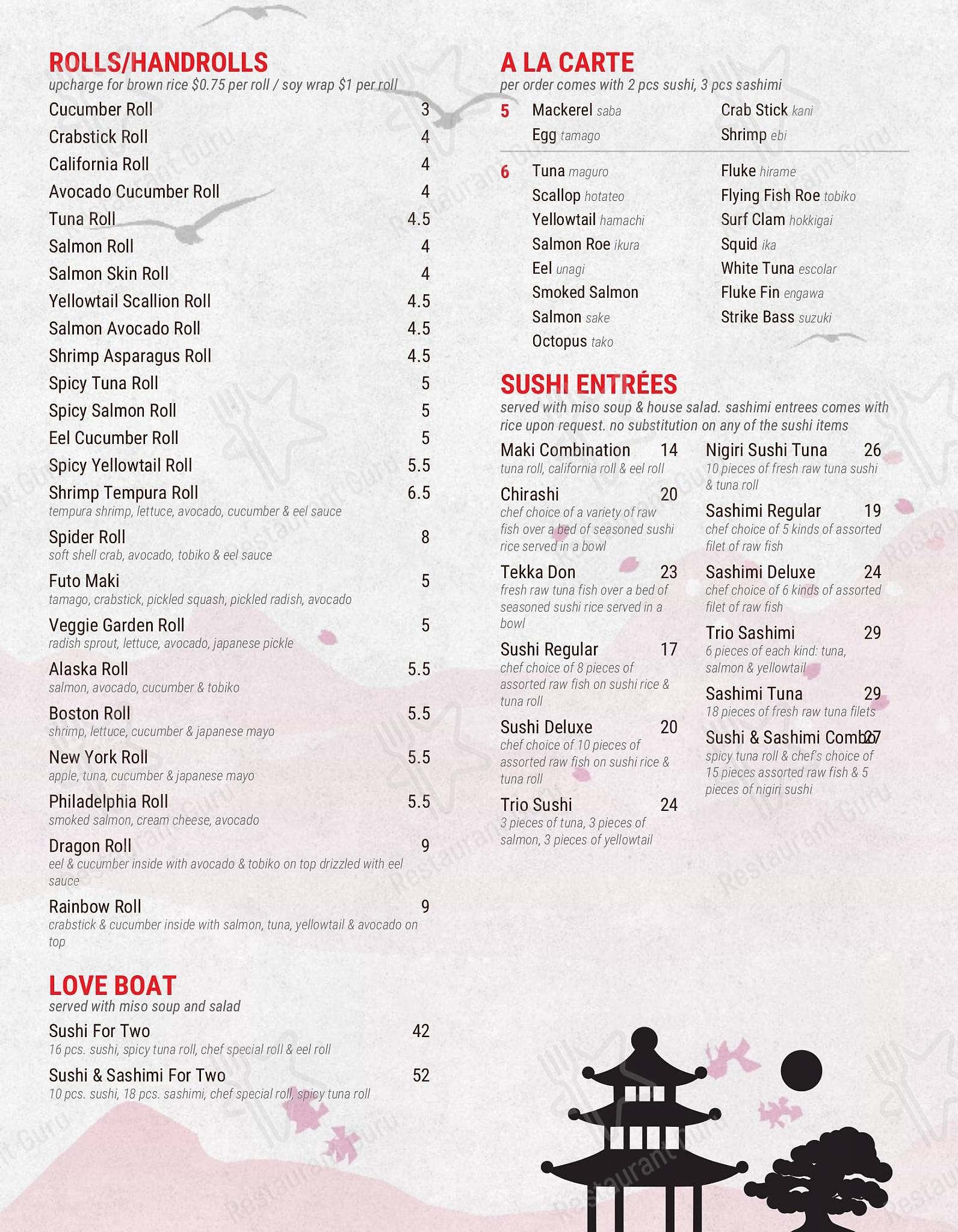 Kobe Japanese Steakhouse & Sushi Bar в Рочестере - Коктейльная карта