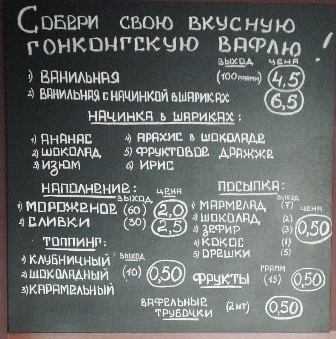 кофейня "Арабика" меню