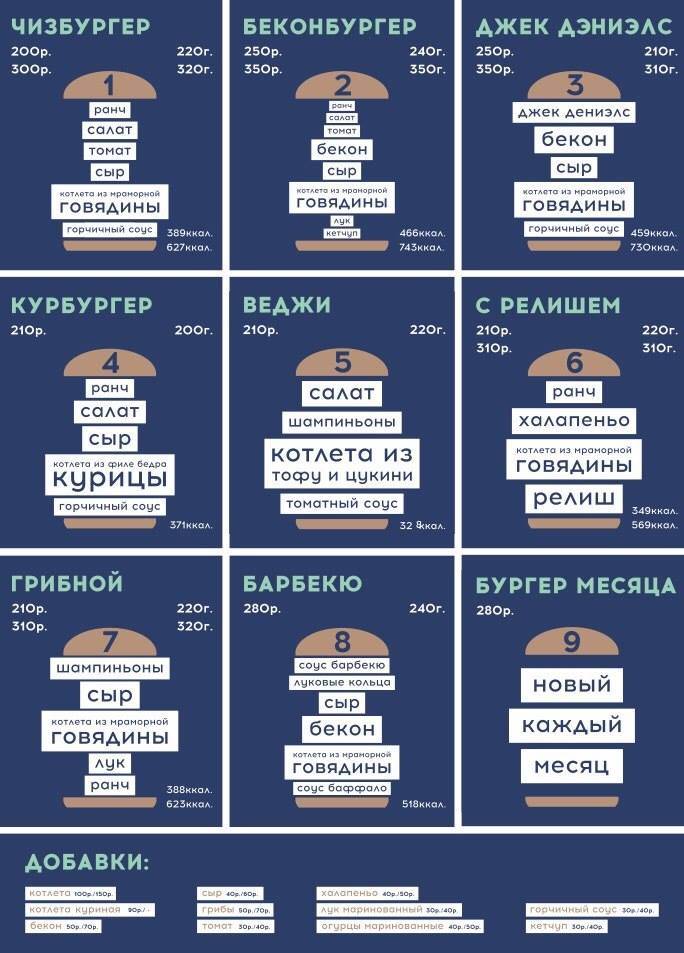 Крафтовый бар Легион меню