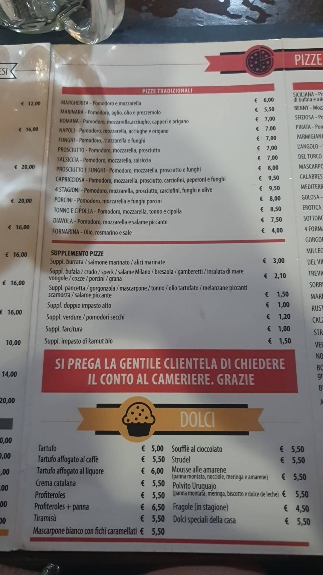L'Angolo Blu меню