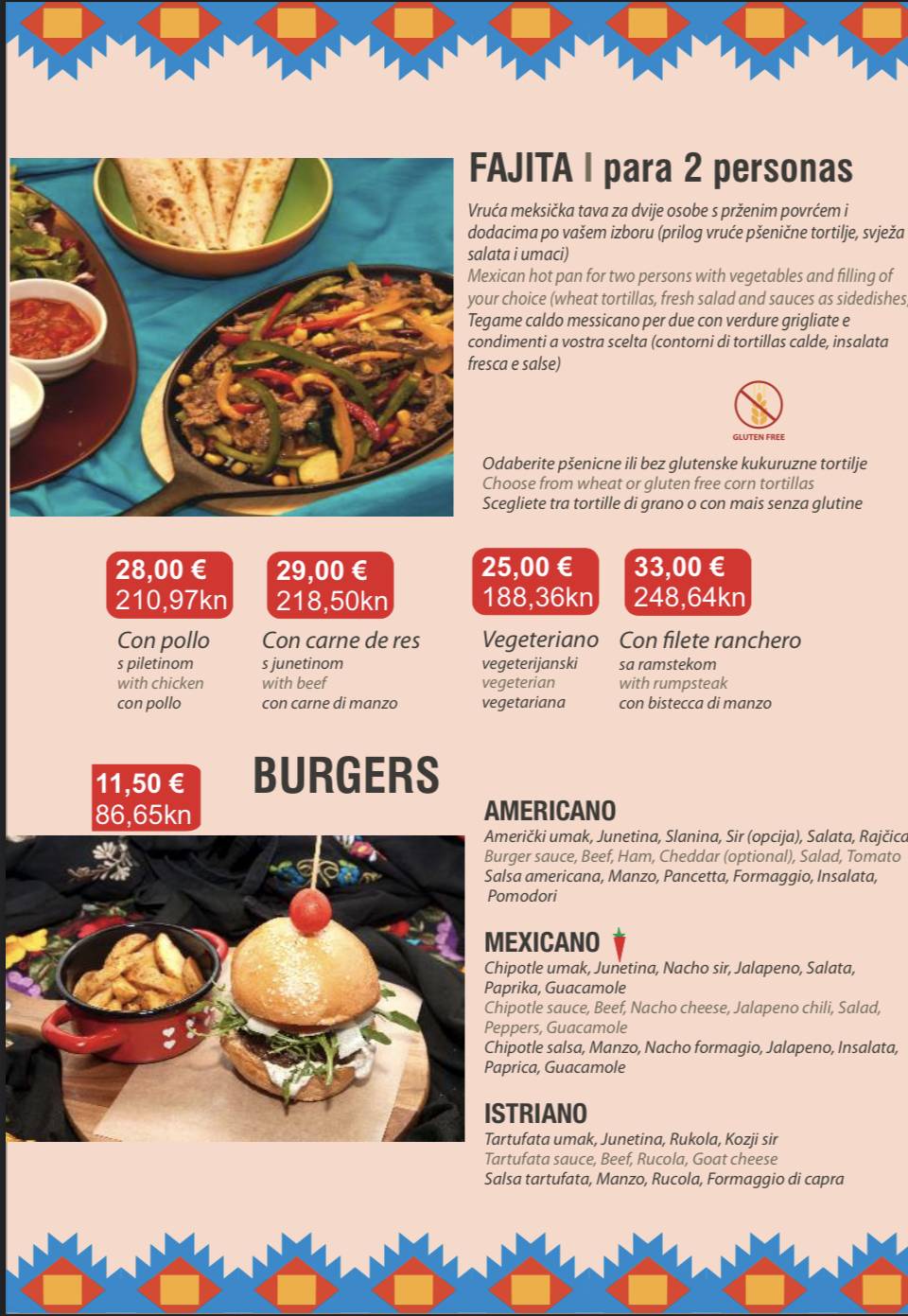 La Barca - CANTINA MEXICANA меню