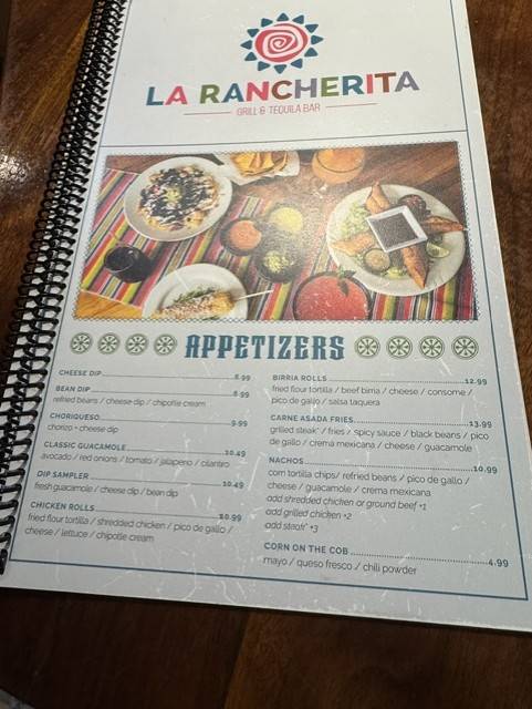 La Rancherita меню