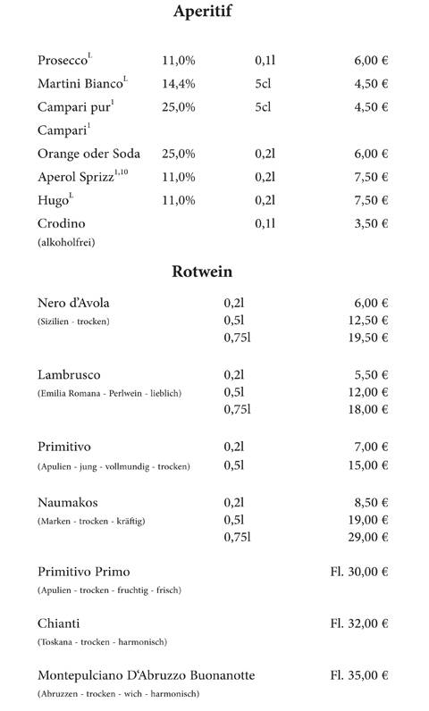 La Roccia меню