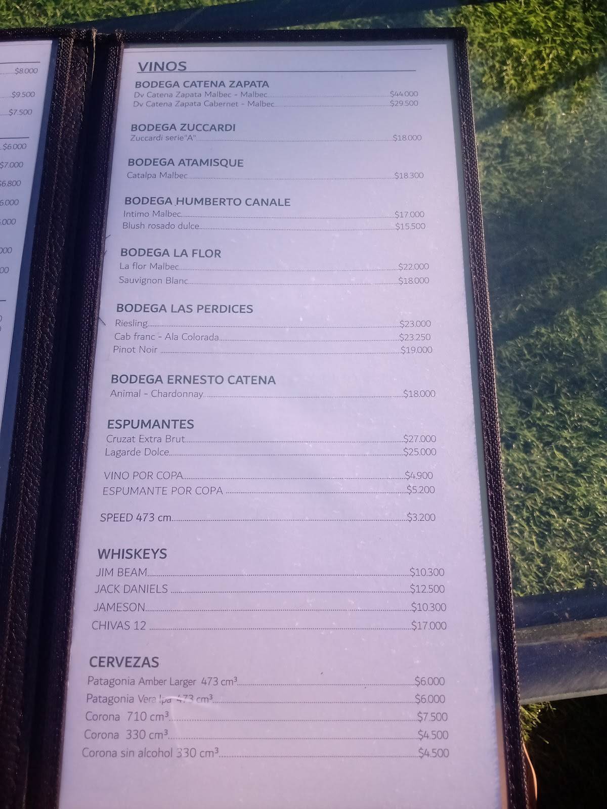 La Terraza Bar меню