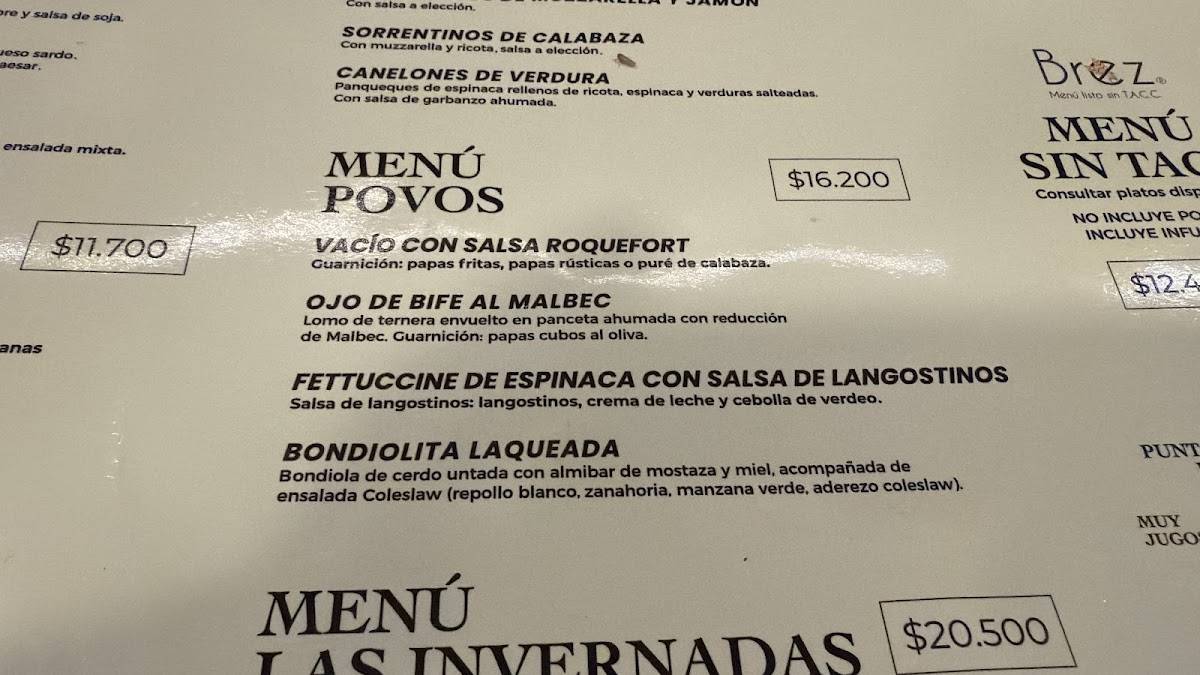 Las Invernadas Restó меню