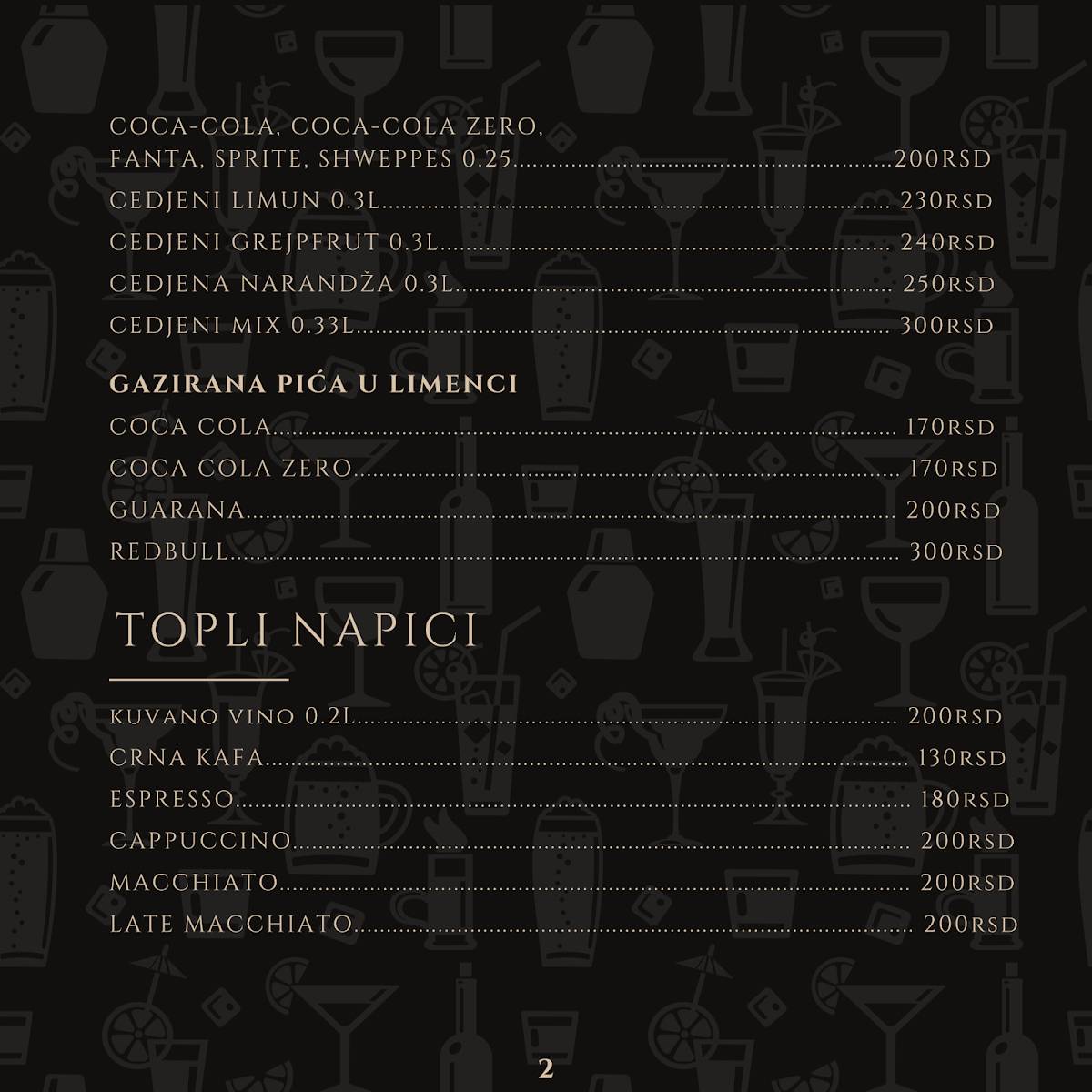 Cap Cap меню