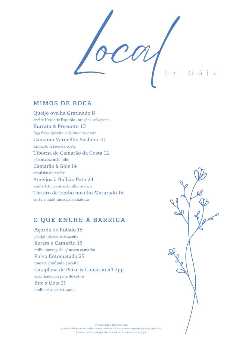 Local by Góis меню