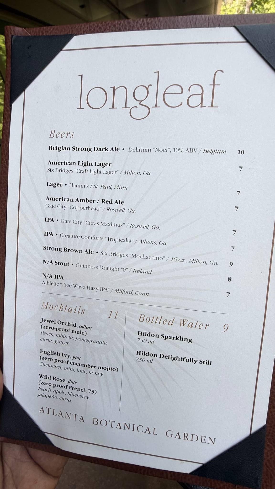 Longleaf Restaurant меню