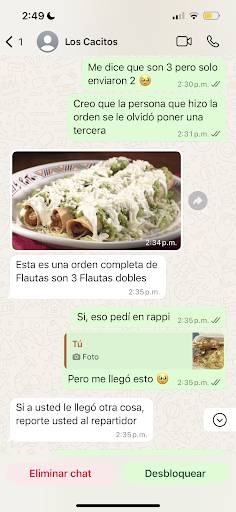 Los Cacitos (cocina económica) меню