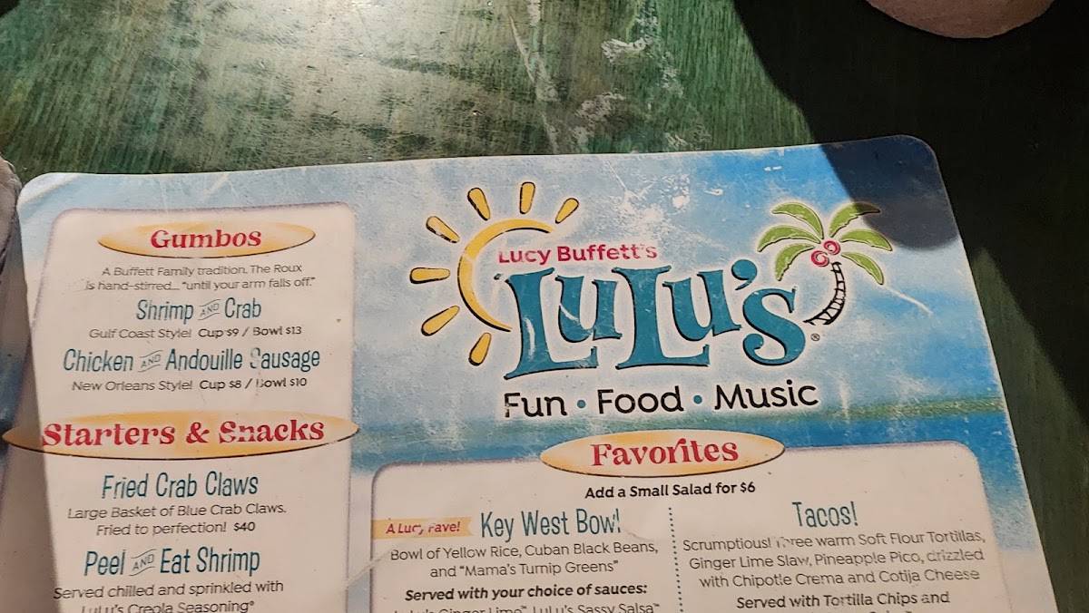 LuLu's Gulf Shores меню